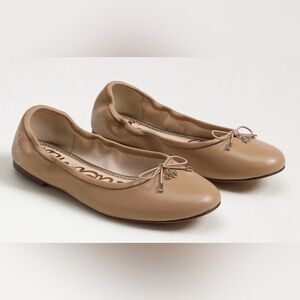 Sam Edelman Felicia Ballet Flat French Sand Leather Size 8 NWT